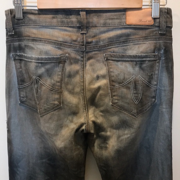 Level 99 skinny straight jeans size 27 unique wash - Picture 5 of 8